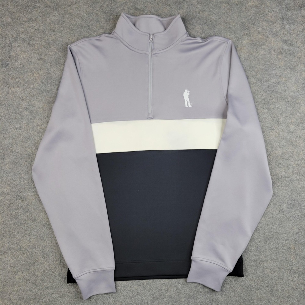 U Suck At Golf Pullover Mens Small USAG 1/4 Zip Long Sleeve Golf Top Colorblock